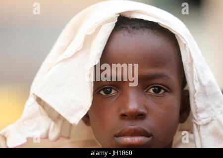 Ragazzo africano. Ritratto. Il Togo. Foto Stock