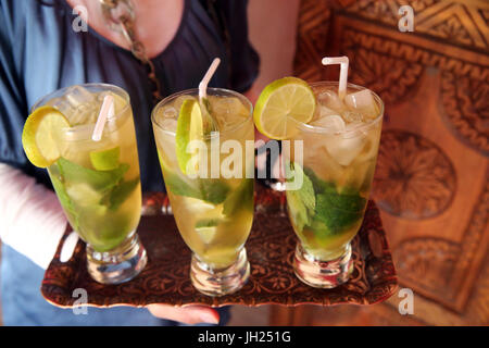 Il tè e il succo di lime. La Francia. Foto Stock