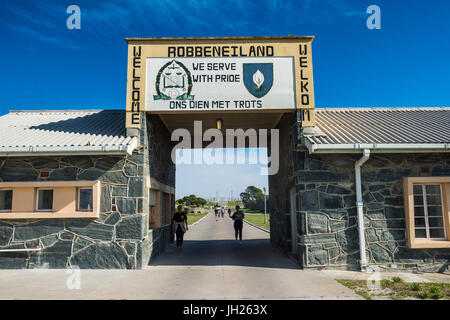 Ingresso di Robben Island, sito Patrimonio Mondiale dell'UNESCO, Sud Africa e Africa Foto Stock