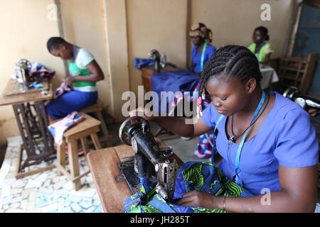 Workshop Tayloring in Africa. Lomé. Il Togo. Foto Stock