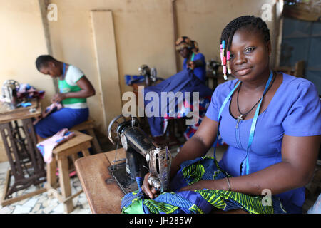 Workshop Tayloring in Africa. Lomé. Il Togo. Foto Stock