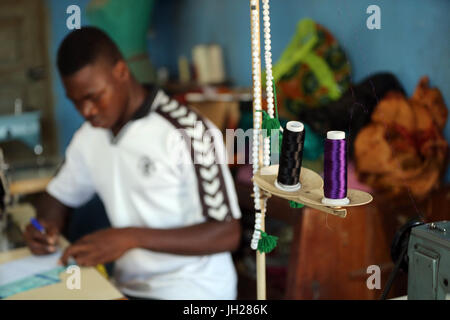 Workshop Tayloring in Africa. Lomé. Il Togo. Foto Stock