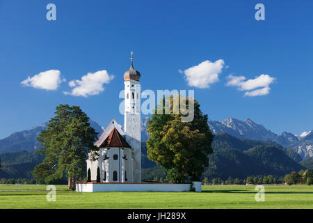 Chiesa pellegrina San Coloman, Schwangau, Allgau, Allgau Alpi, Baviera, Germania, Europa Foto Stock