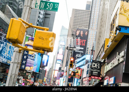 Times Square di New York City, Stati Uniti d'America, America del Nord Foto Stock