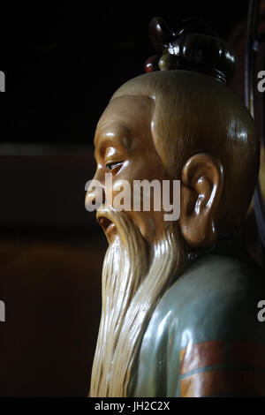 Khanh Van Nam Vien taoista pagoda. A Laozi o Lao-Tze filosofo taoista autore il dao De Jing (il classico del titolo e la sua potenza). Statua Ho Foto Stock