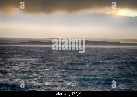 Mare di Kara (bacino dell Oceano Artico) in alta artico (Novaya Zemlya arcipelago). Il vecchio nome del Mare di Kara - cantina di ghiaccio, ma ora nessun ghiaccio Foto Stock