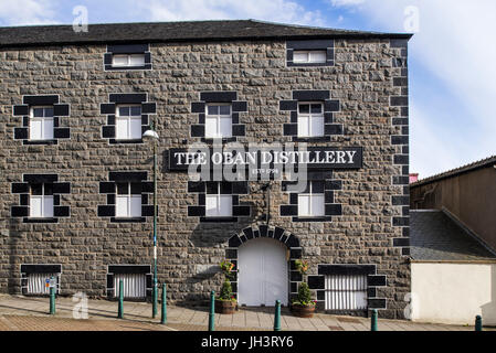 Oban Distillery, di proprietà di Diageo nella città Oban, Argyll and Bute, Scotland, Regno Unito Foto Stock