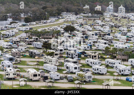 Myrtle Beach, Stati Uniti d'America - Circa nel marzo 2016 - Vista sul parco del rimorchio Foto Stock