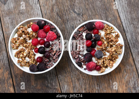 Una sana prima colazione - Yogurt Foto Stock