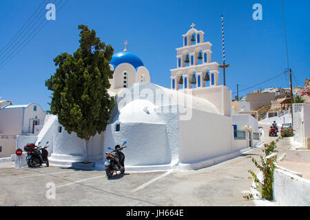 Orthodoxe kirche in akrotiri, santorin, kykladen, aegaeis, griechenland, mittelmeer, europa | chiesa ortodossa Presso Akrotiri, SANTORINI, CICLADI GRECIA Foto Stock