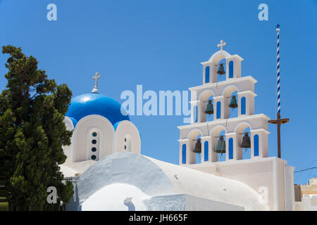 Orthodoxe kirche in akrotiri, santorin, kykladen, aegaeis, griechenland, mittelmeer, europa | chiesa ortodossa Presso Akrotiri, SANTORINI, CICLADI GRECIA Foto Stock