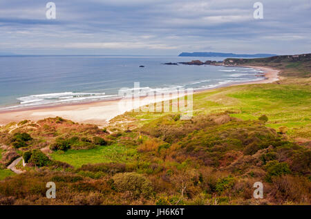 Whitepark Bay e la spiaggia, Irlanda del Nord Foto Stock