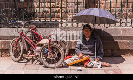 Persone ritratte nei paesi dell' America del sud del Perù e Bolivia Foto Stock