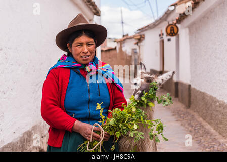 Persone ritratte nei paesi dell' America del sud del Perù e Bolivia Foto Stock