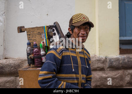 Persone ritratte nei paesi dell' America del sud del Perù e Bolivia Foto Stock