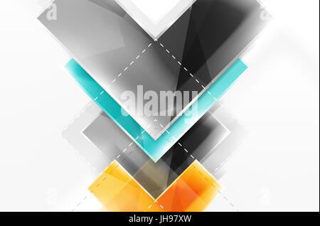 Colorata lucida forme freccia. Abstract background. brochure web, internet flyer, carta da parati o copertura poster design. Stile geometrico, colorato realistico Foto Stock