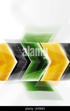 Le frecce colorate composizione. brochure web, internet flyer, carta da parati o copertura poster design. Foto Stock