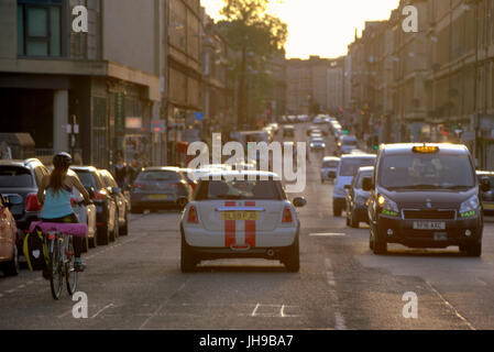 Argyle Street Finnieston gentrified area di Glasgow vista guardando ad ovest Foto Stock