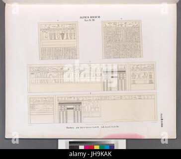Altes Reich. Dynastie XI. , XII. Theben (TEBE)- a. b. Abd el Qurna , Grab 21; c. d. Asasif Grab 25 (NYPL b14291191-38160) Foto Stock