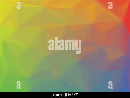 Bassa poli / poligono di sfondo - spettro di colori di illustrazione Foto Stock