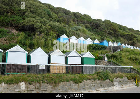 Chalet sulla Spiaggia in Bournemouth Dorset, Inghilterra. Foto Stock