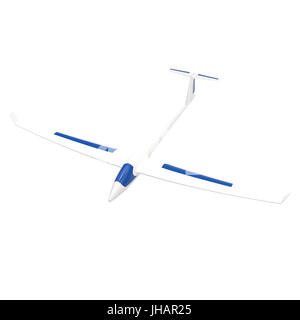 Glider su uno sfondo bianco. 3D'illustrazione. Foto Stock