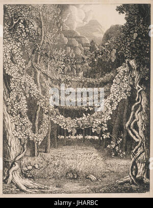 Johann Heinrich Wilhelm Tischbein (chiamato Goethe-Tischbein), tedesco - Vista immaginaria di un vigneto lungo la strada per la grotta di Polifemo - Foto Stock