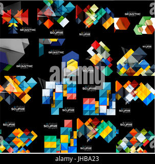 Set di vettore banner geometrica Foto Stock