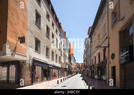 Porte du Notre Dame, Perpignan, Languedoc-Roussillon, Pyrenees-Orientales, Francia Foto Stock