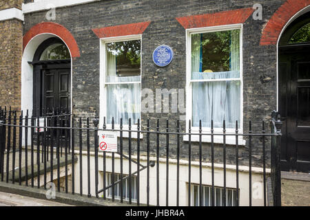 Targa blu, George Orwell, sir Stephen Spender, Horizon Magazine, Lansdowne Terrace, Londra, Regno Unito Foto Stock