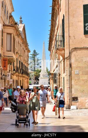 Ciutadella street scene Menorca Minorca Foto Stock