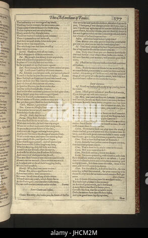 Primo Folio, Shakespeare - 0195 Foto Stock