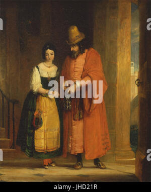 Gilbert Stuart Newton - Shylock e Jessica dal "merchant di Venezia,' ii, ii - Foto Stock