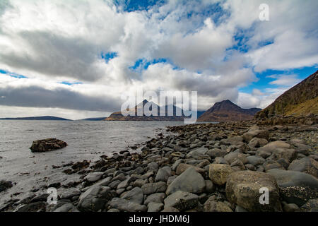 Cullin crinale da Elgol Peninsila Foto Stock