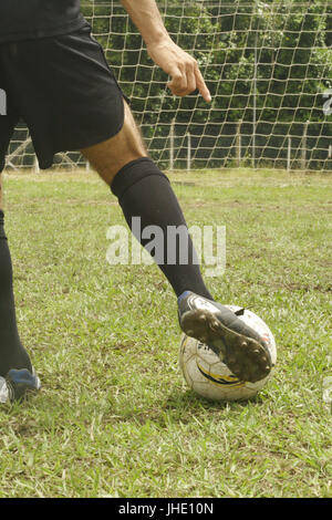 Sfera, Obiettivo, campo Net, giocatore, Belém, Pará, Brasile Foto Stock