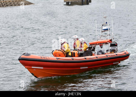 Bangor rnli scialuppa di salvataggio jessie hillyard sulla dimostrazione di sicurezza Irlanda del Nord Foto Stock