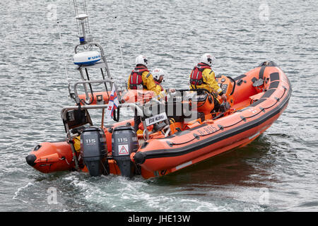 Bangor rnli scialuppa di salvataggio jessie hillyard sulla dimostrazione di sicurezza Irlanda del Nord Foto Stock