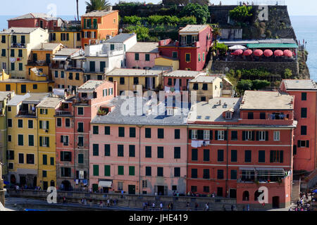 Vernazza, Italia, Cinquei Terre Foto Stock