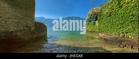 Panorama da Ossuccio, Lago di Como, Lombardia, Italia Foto Stock