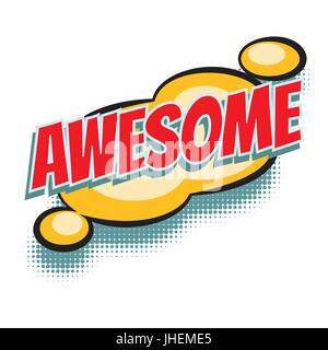 Awesome comic word Illustrazione Vettoriale