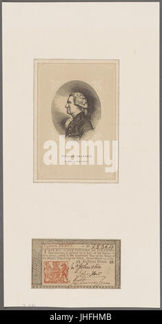 Franklin, William. Ritratto e uno scellino e sei pence nota rilasciata dalla colonia di New Jersey (NYPL b11868620-5337448) Foto Stock