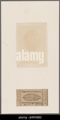 Franklin, William. Ritratto e uno scellino e sei pence nota rilasciata dalla colonia di New Jersey (NYPL b11868620-5337449) Foto Stock