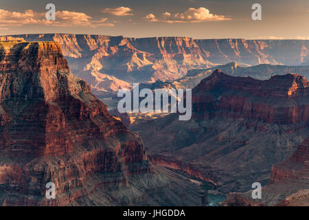 La confluenza dei principali e Little Colorado fiumi, il Parco Nazionale del Grand Canyon, Arizona, Stati Uniti d'America Foto Stock
