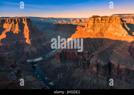La confluenza dei principali e Little Colorado fiumi, il Parco Nazionale del Grand Canyon, Arizona, Stati Uniti d'America Foto Stock