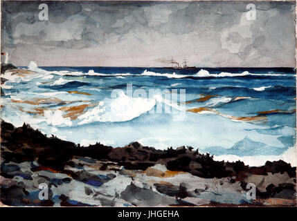 Winslow Homer - Riva e Surf, Nassau (1899) Foto Stock