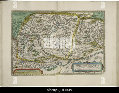 Mappa di Ungheria (2nd) da Abraham Ortelius Foto Stock