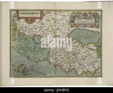 Mappa della Terra Santa da Abraham Ortelius Foto Stock