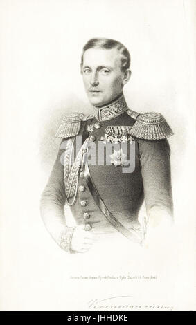 Konstantin Nikolayevich Granduca di Russia (litografia 1852) Foto Stock