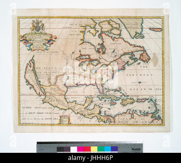 Una nuova mappa del Nord America annunziando il suo principale divisioni, chief città, townes, fiumi, montagne &c (NYPL b15157521-483707) Foto Stock