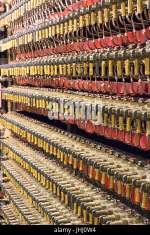 Sala di controllo, il reattore B Hanford, vicino a Richland, Washington Foto Stock